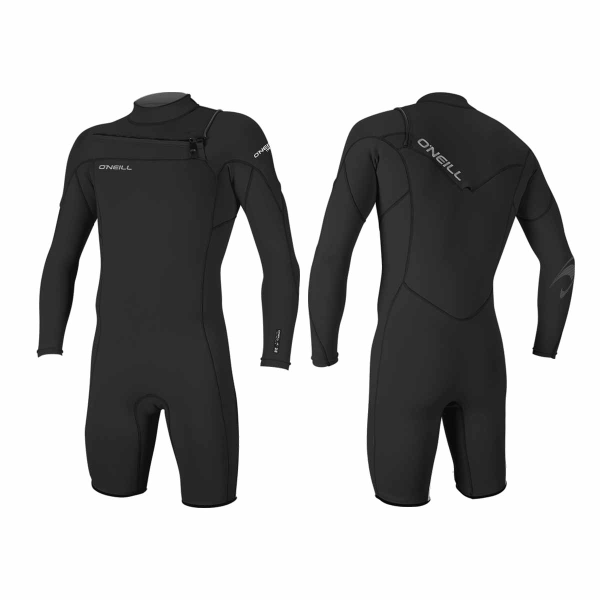 O'Neill Hammer 2mm Chest Zip L/S Spring Wetsuit – Black A05