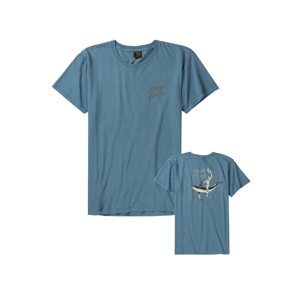 Dark Seas Rodeo Pigment S/S T-krekls – Blue Fin