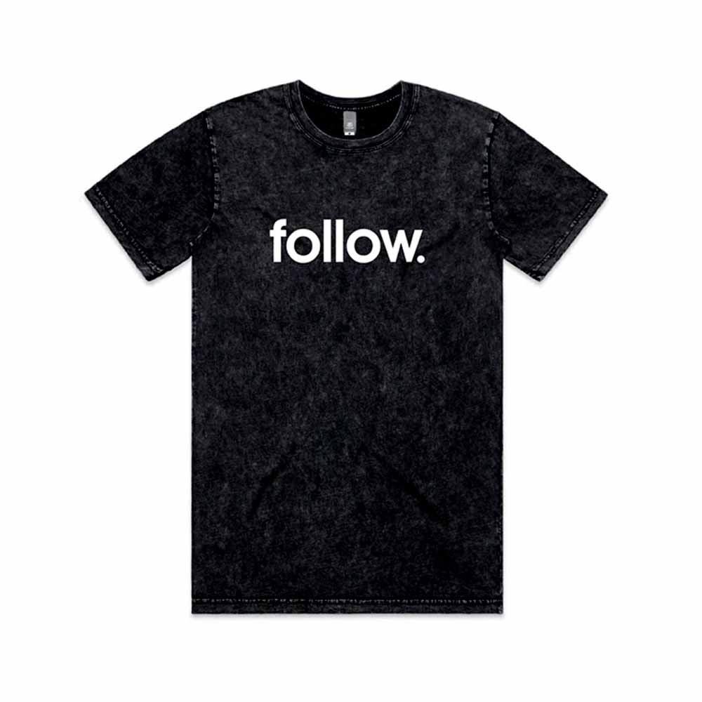 Follow Stone Corp T-krekls – ogļu