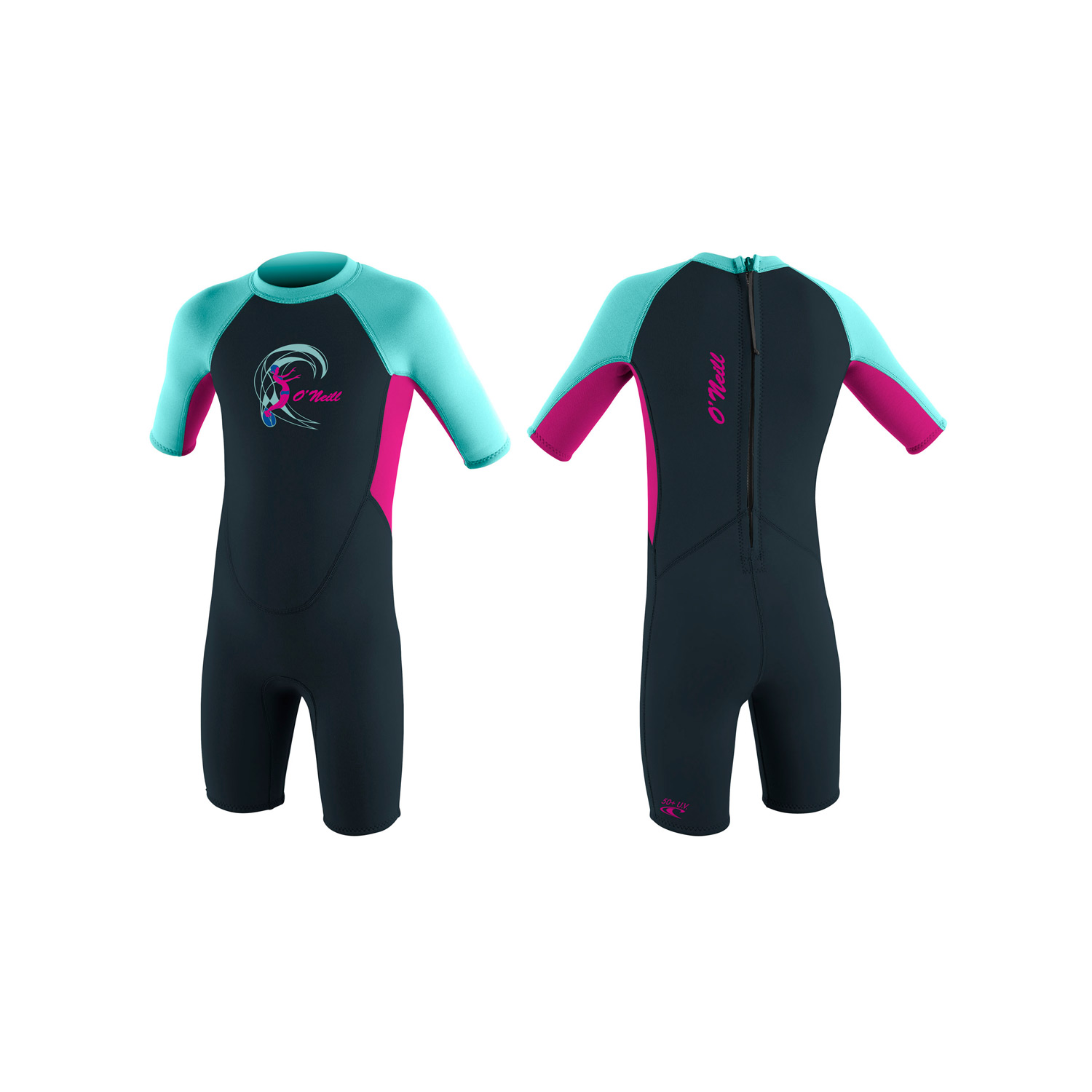 O'Neill Toddler Reactor Spring 2 mm Wetsuit – Slate/Berry/Seaglass FU2