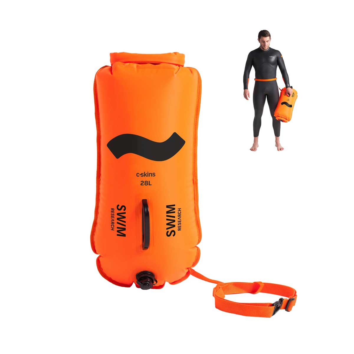 Peldēšanas boja - soma Swim Research Swim Buoy Dry Bag OR – 28L