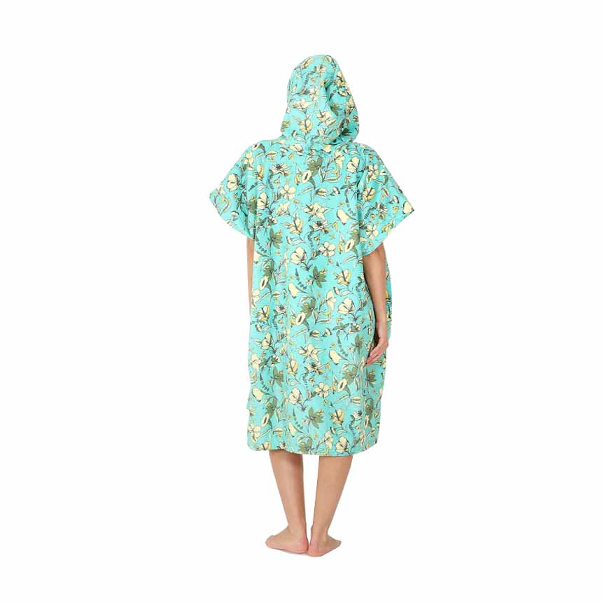 Poncho Towel After Essentials – Humming Birds Light Green