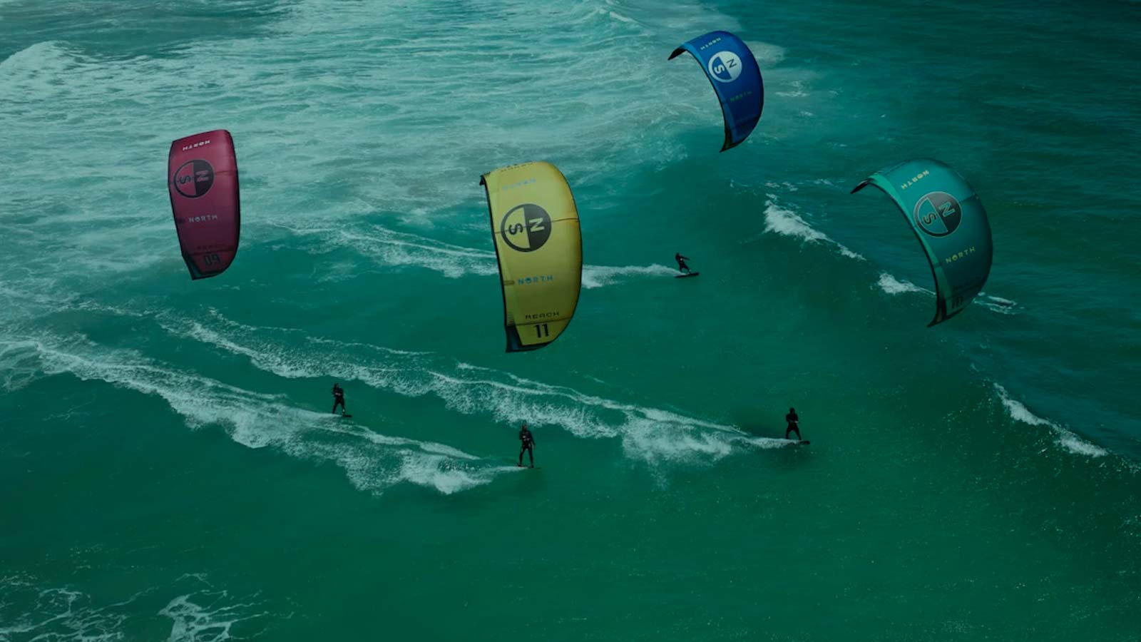 For kites flying over the reef break in to the ocean.