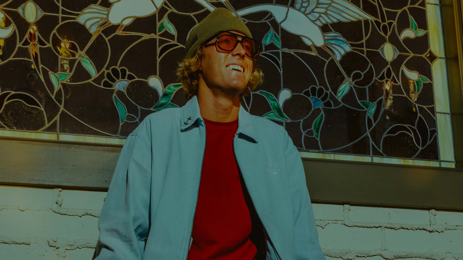 Sunglases. Beanie. Small Details. Blue Jacket. Smile. Lifestyle Accessories.