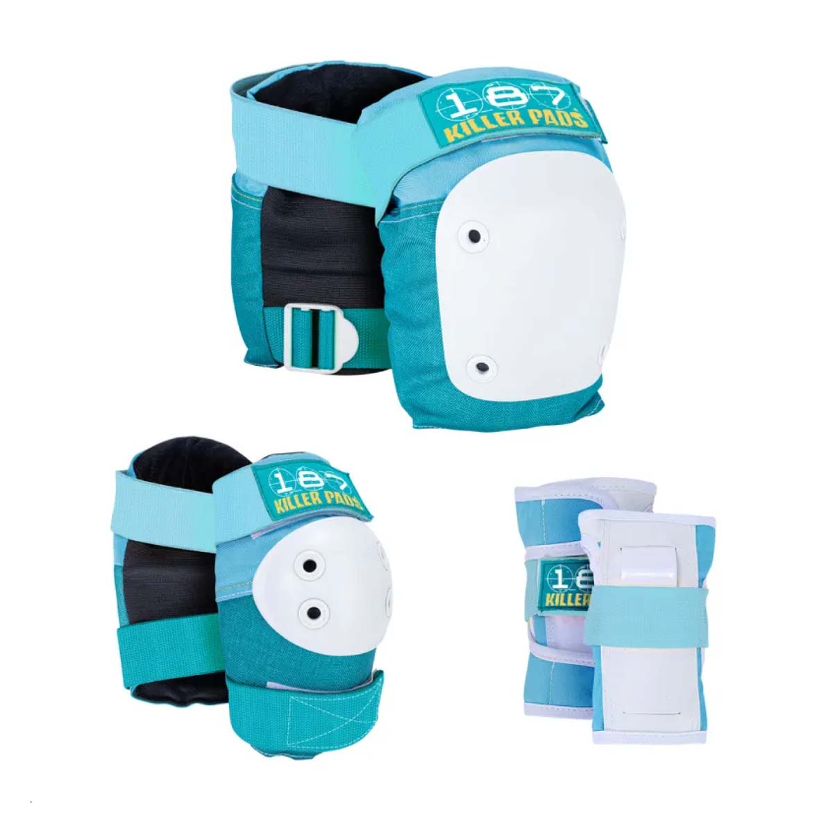Aizsargu komplekts skeitbordam 187 Six Pack Protection – Teal zaļa