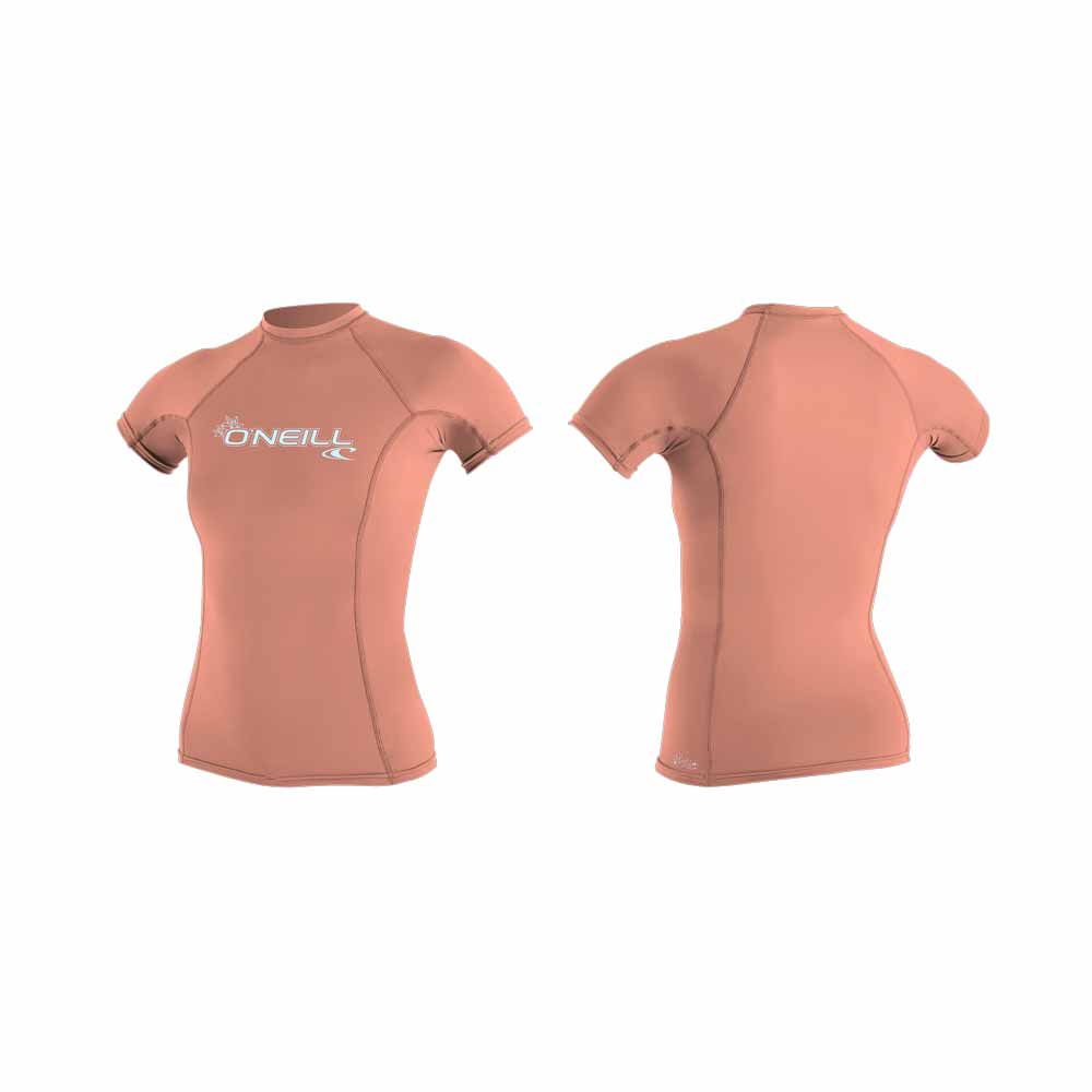 O'Neill WMS Basic Skins SS Rash Guard – Grapefruit