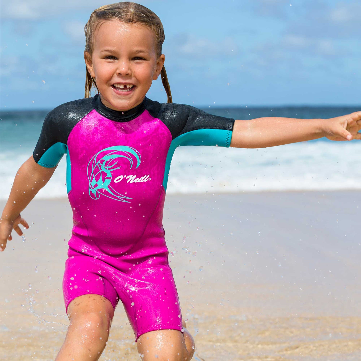O'Neill Toddler Reactor Spring 2 mm Wetsuit – Ocean/Graph/Red EJ9