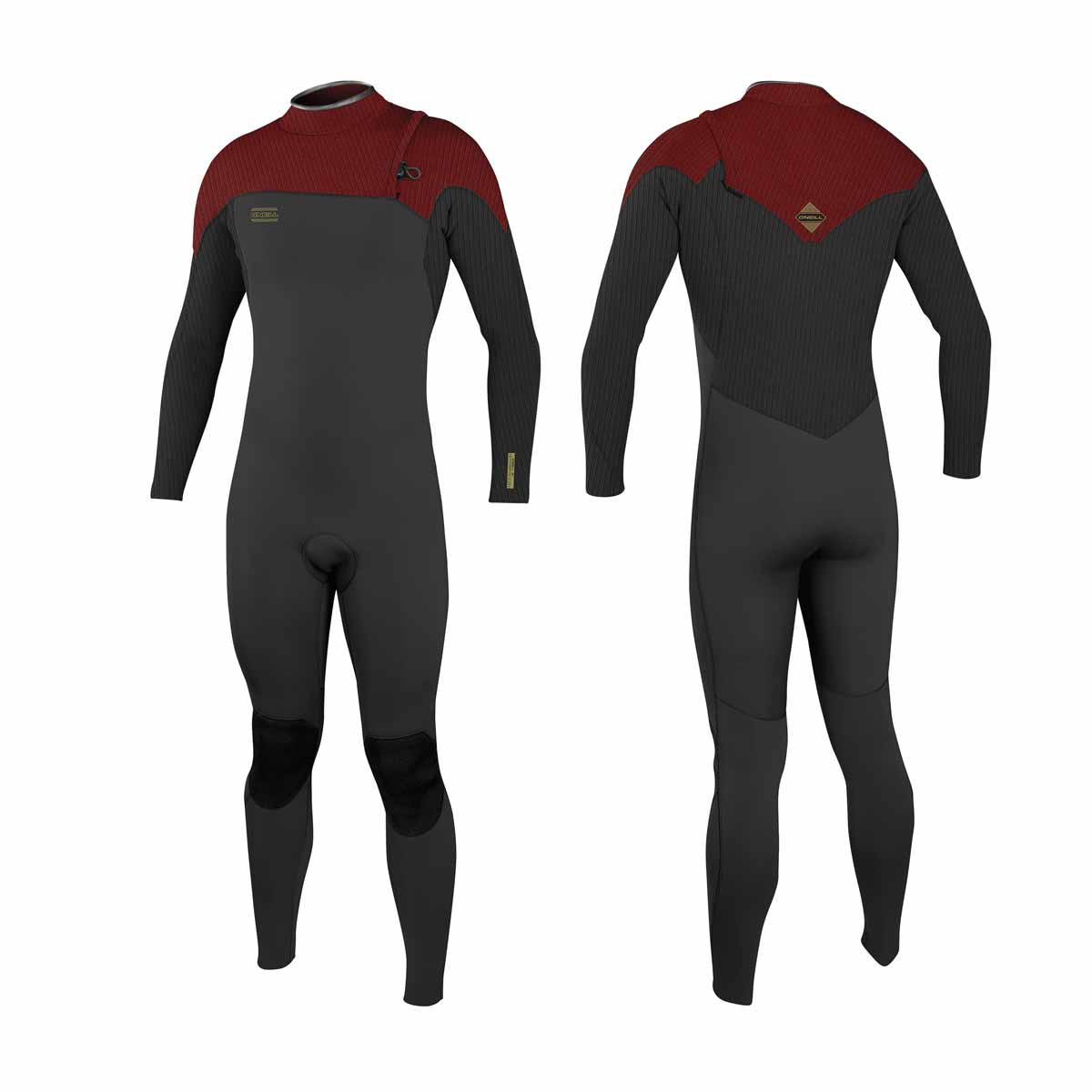 O'Neill HyperFreak Comp 4/3 mm Zipless Full Wetsuit – Black/Bloodshot E99
