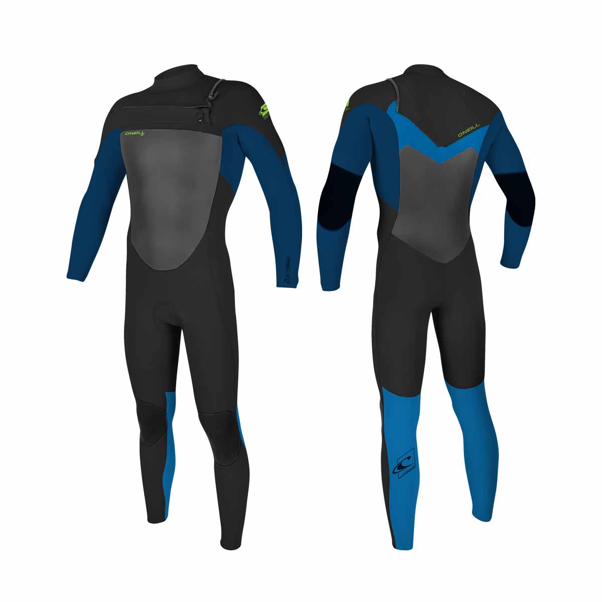 O'Neill Youth Epic CZ full 5/4 mm Wetsuit – Black/DeepSea/BaliBlu HU1
