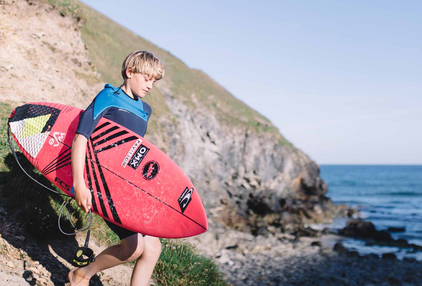 O'Neill Youth Hammer 2mm Chest Zip S/S Sring Wetsuit  – Black/Graph/Ocean EQ6