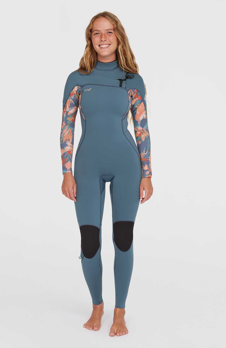 O'Neill WMS Epic Chest Zip Full 4/3 mm Wetsuit – Copenblu/Ptdtrpcs IL5