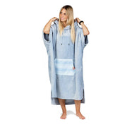After Essentials High End Jacquard Poncho Towel – Bleached Blue