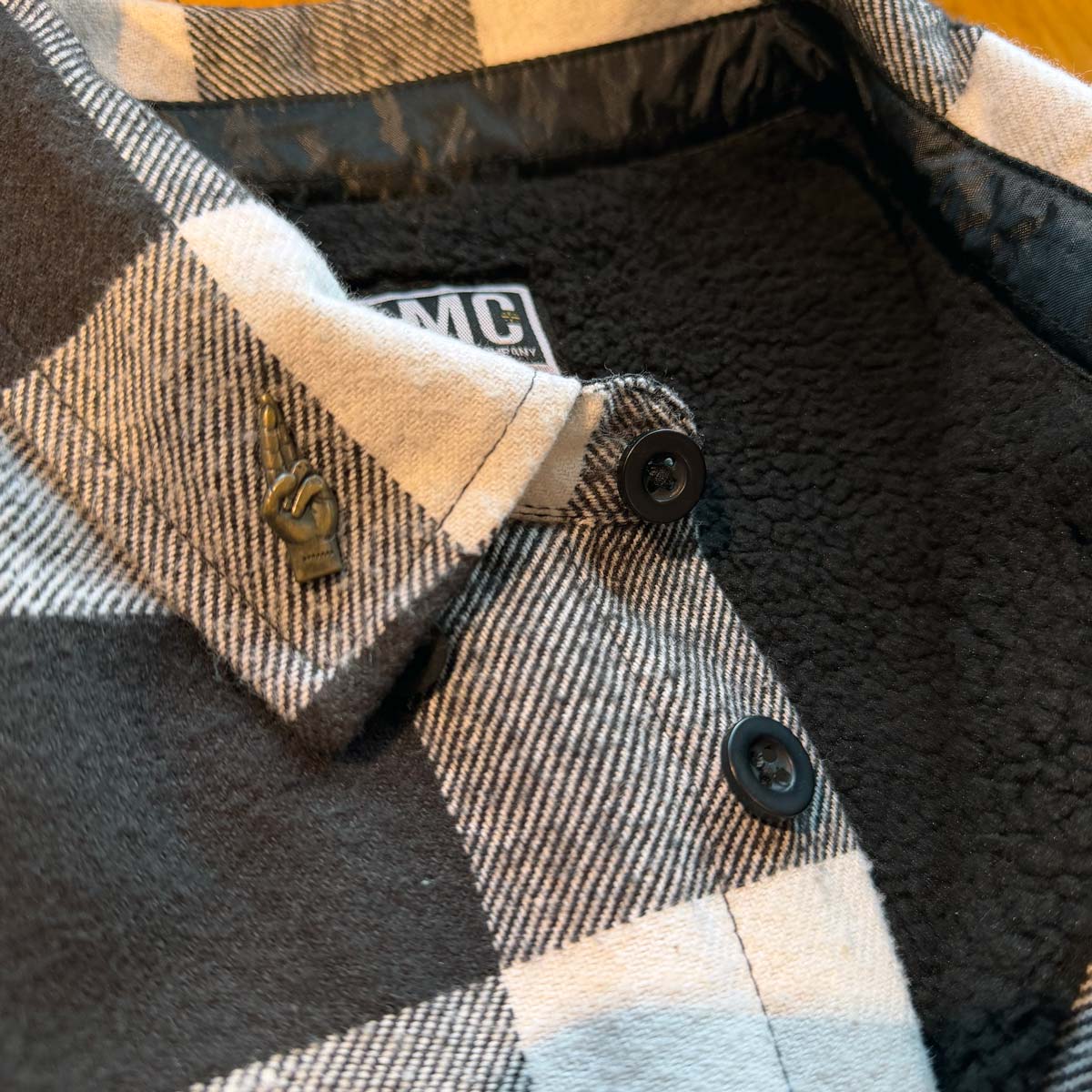 Flaneļa Jaka Loser Machine Alcott jacket – melna ar baltu