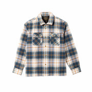 Dark Seas Baker Woven Flannel Shirt – Navy/White