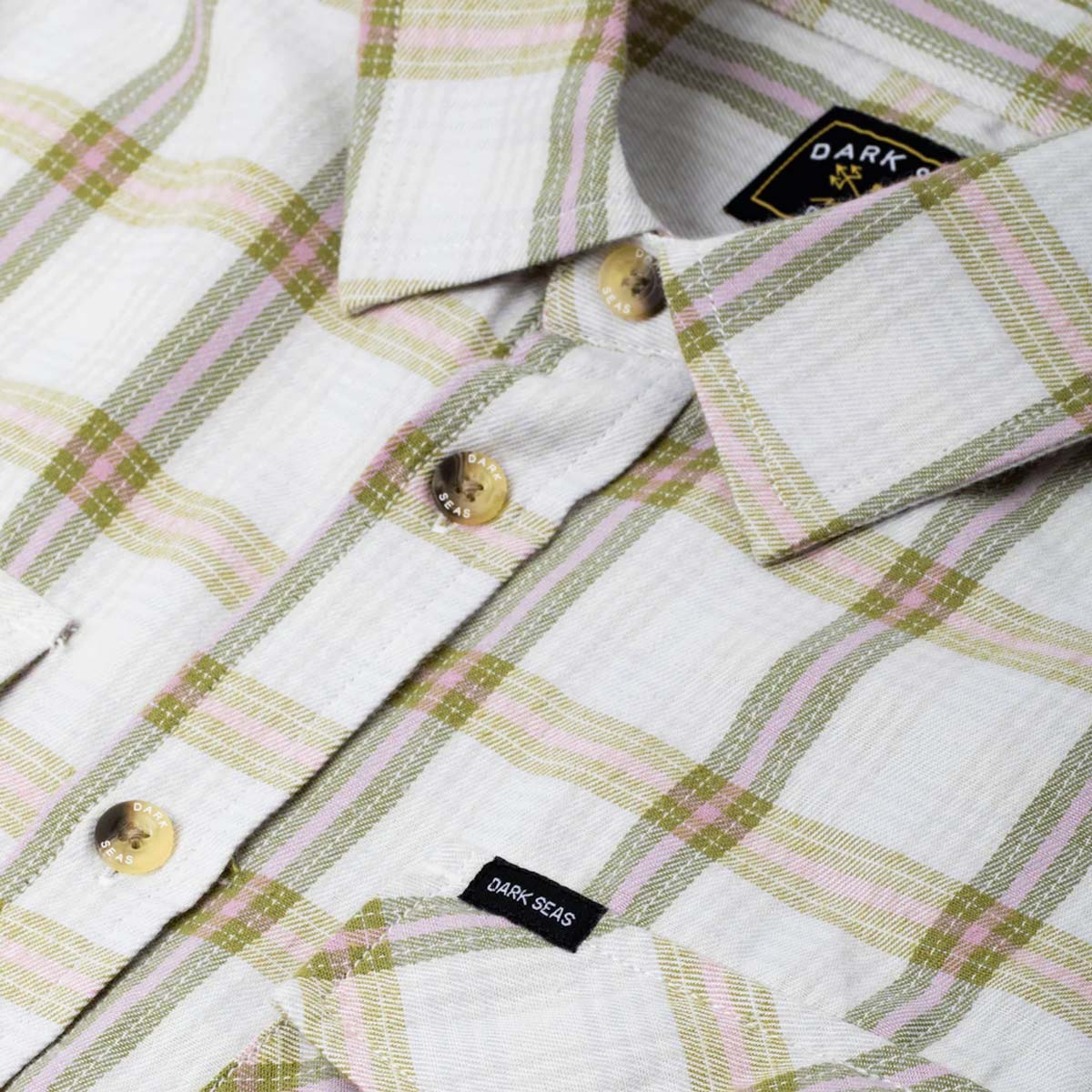 Flaneļa krekls Dark Seas Garrison Woven – dūmakaini gaišs