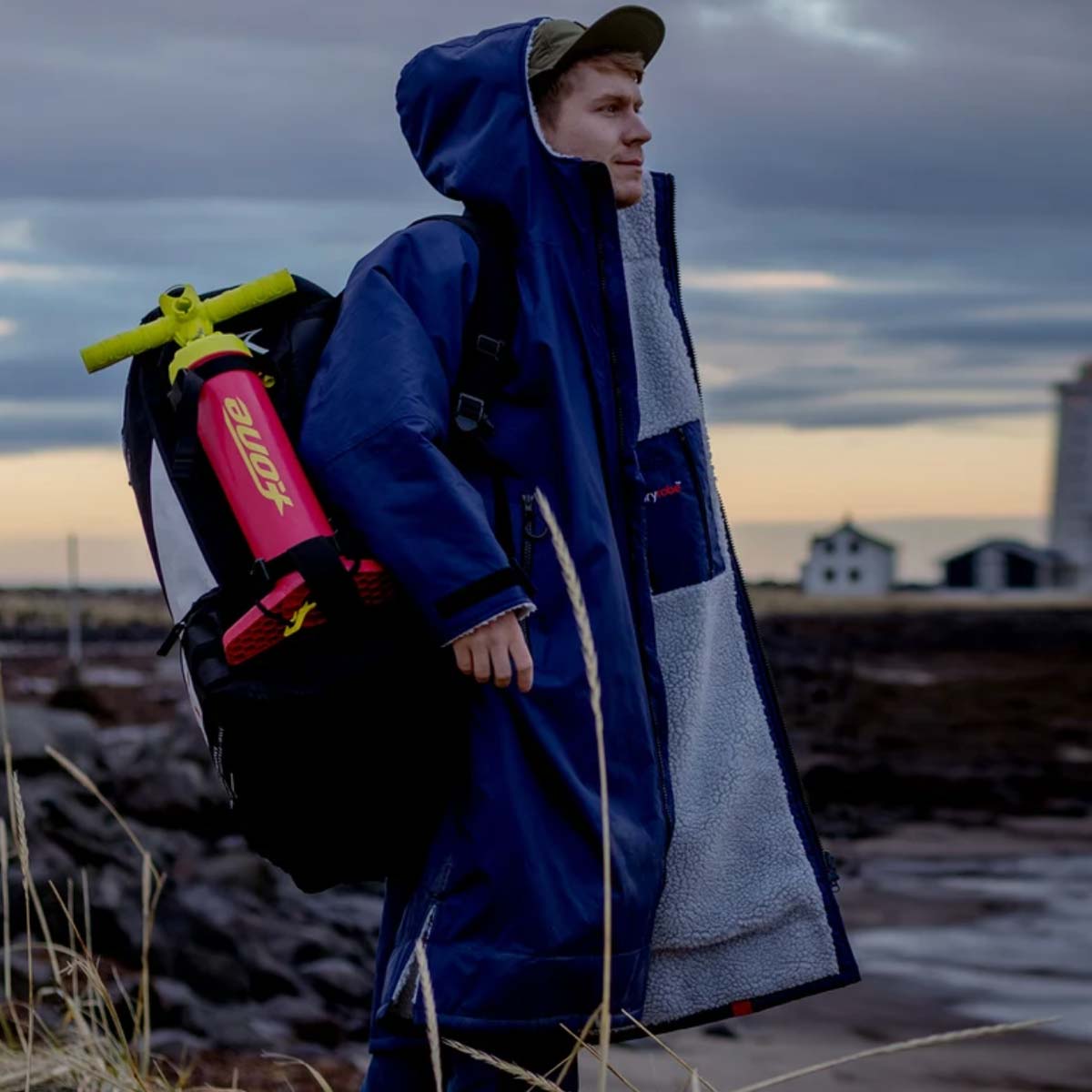 Pončo mētelis / jaka Dryrobe Advance Changing Robe - Navy Grey