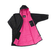 Pončo mētelis / jaka Dryrobe Advance Changing Robe - melns ar rozā