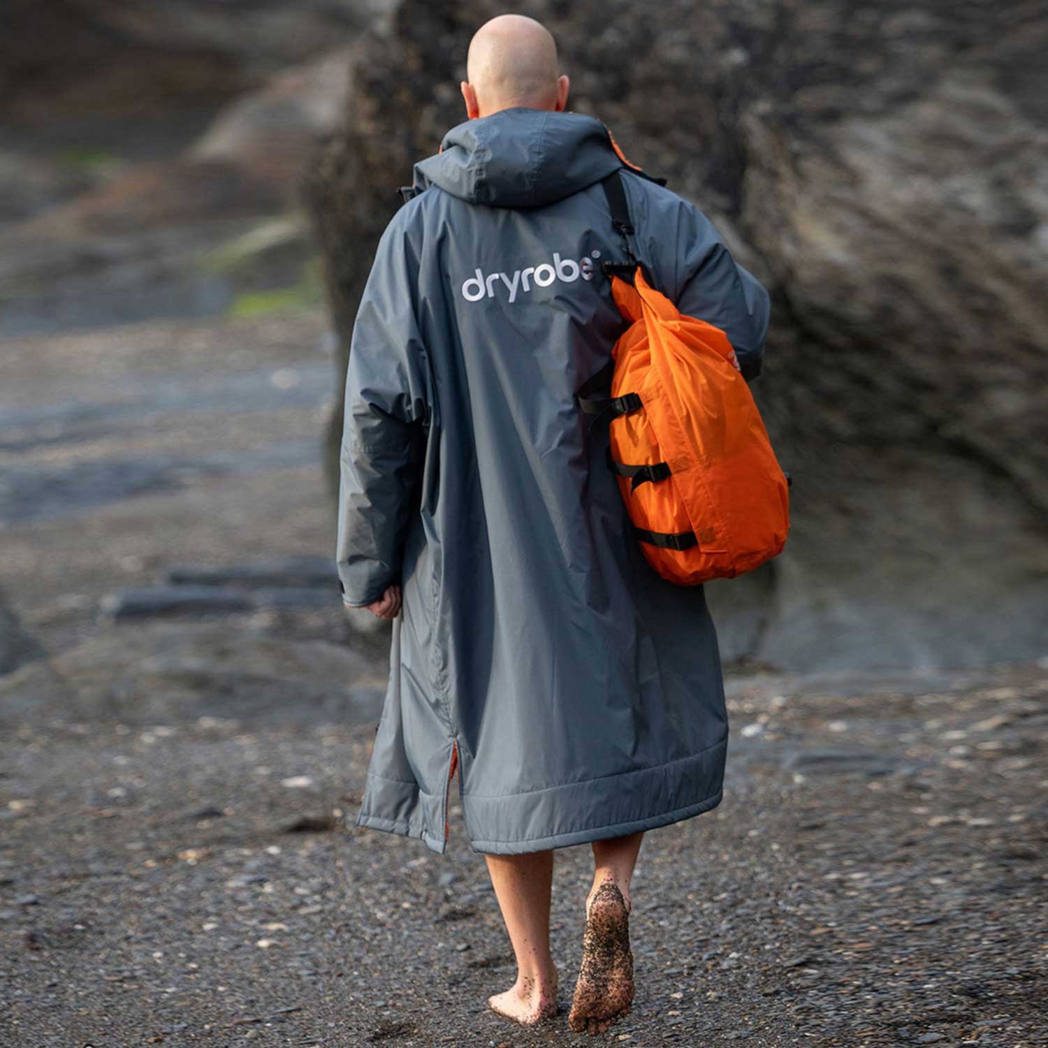Pončo mētelis / jaka Dryrobe Advance Changing Robe - Dark Grey Orange