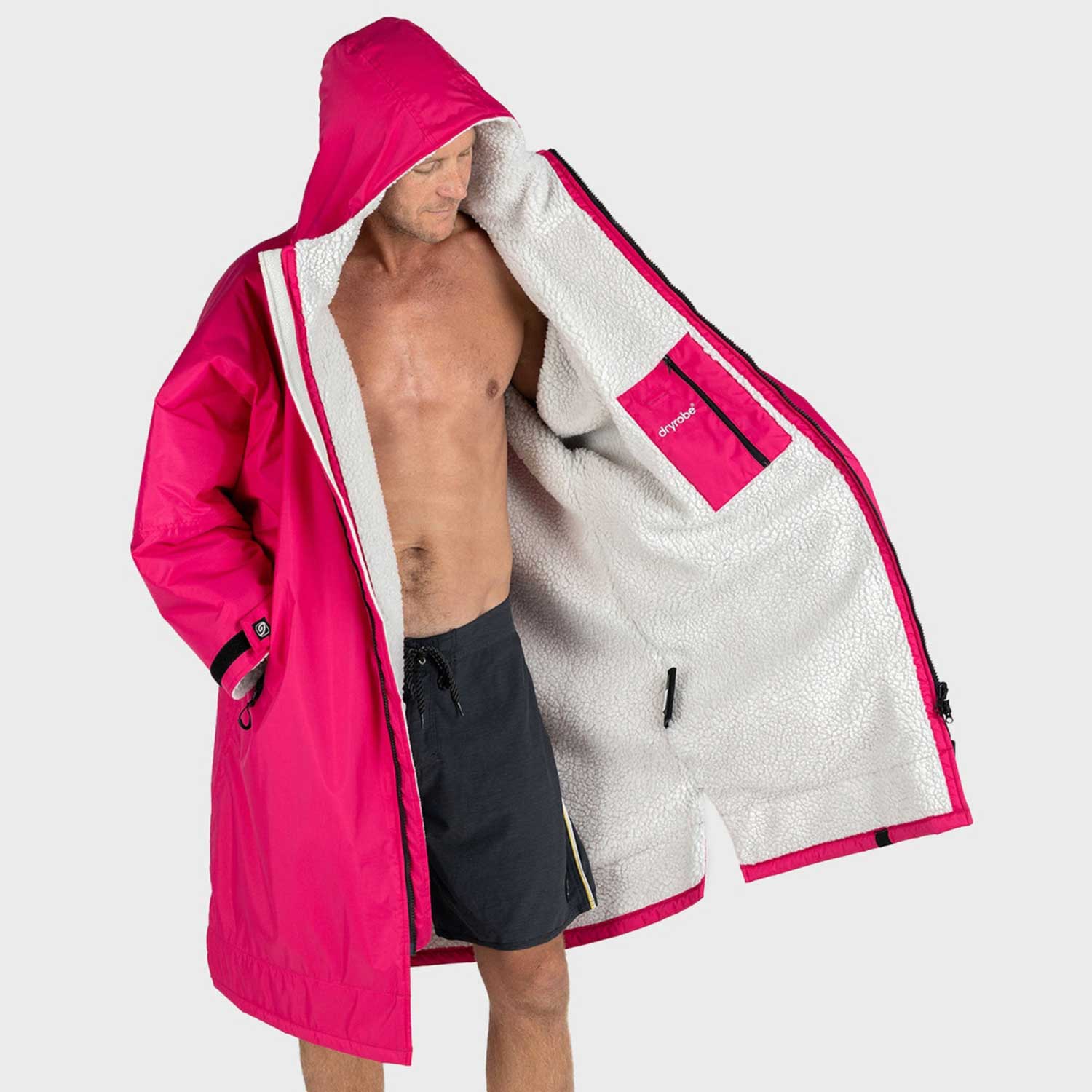 Pončo mētelis / jaka Dryrobe Advance Changing Robe - Pink Light Grey
