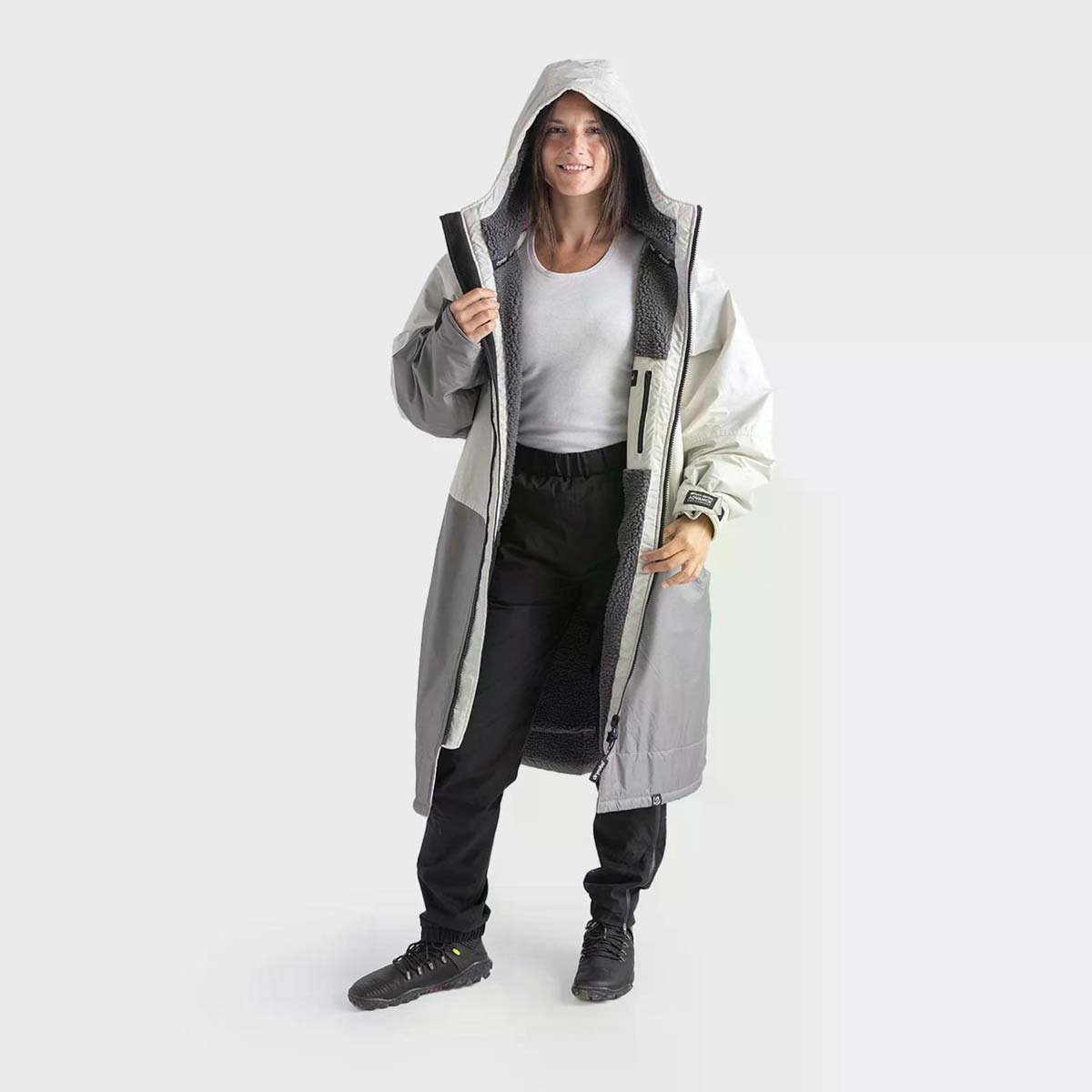 Pončo mētelis / jaka Dryrobe Advance Changing Robe - Stone pelēks