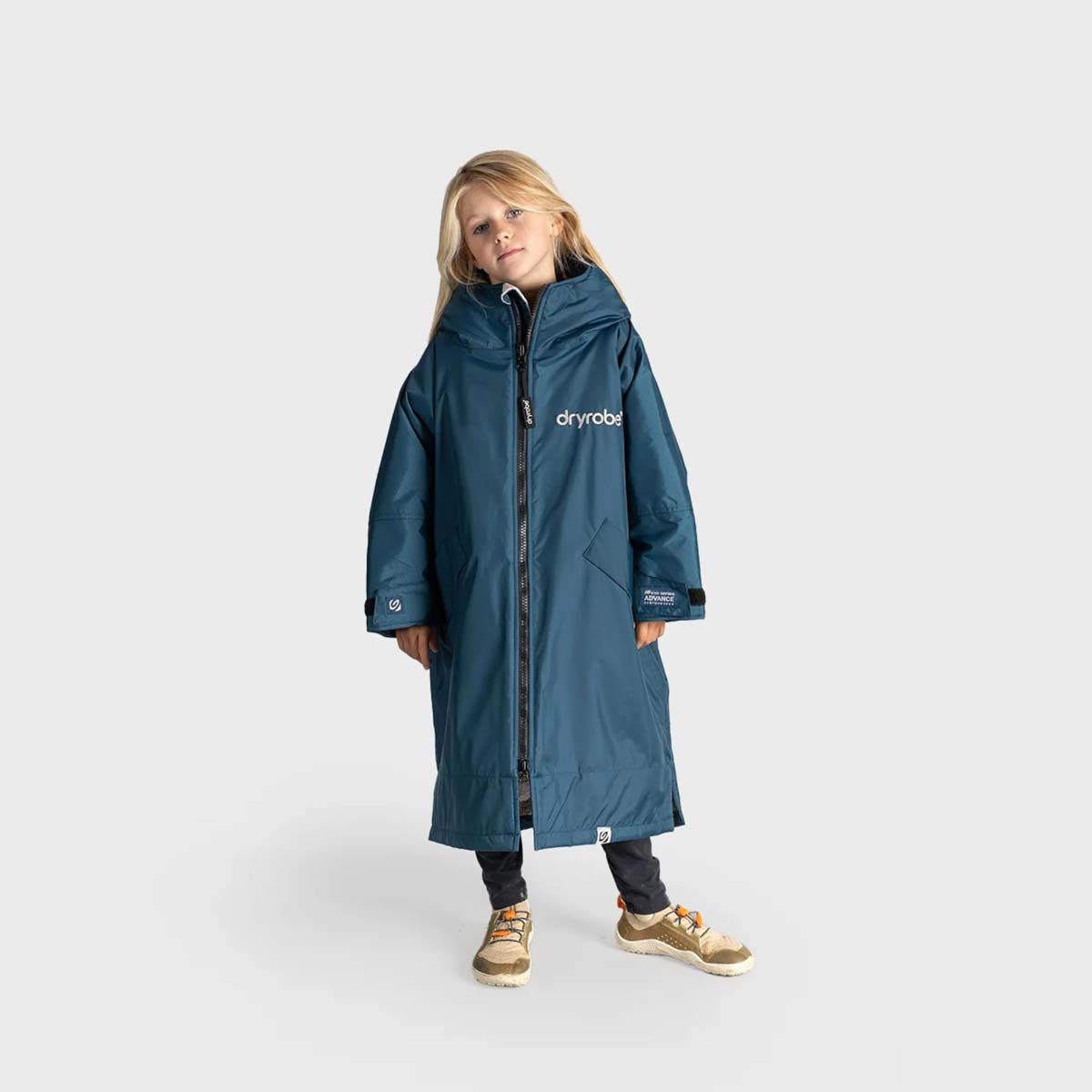 Bērnu pončo mētelis / jaka Dryrobe Advance Kids Changing Robe - Deep Sea Blue