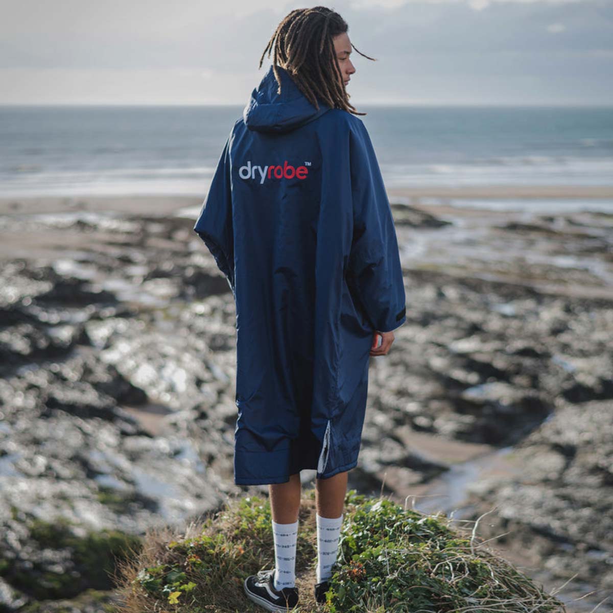 Pončo mētelis / jaka Dryrobe Advance Changing Robe - Navy Grey