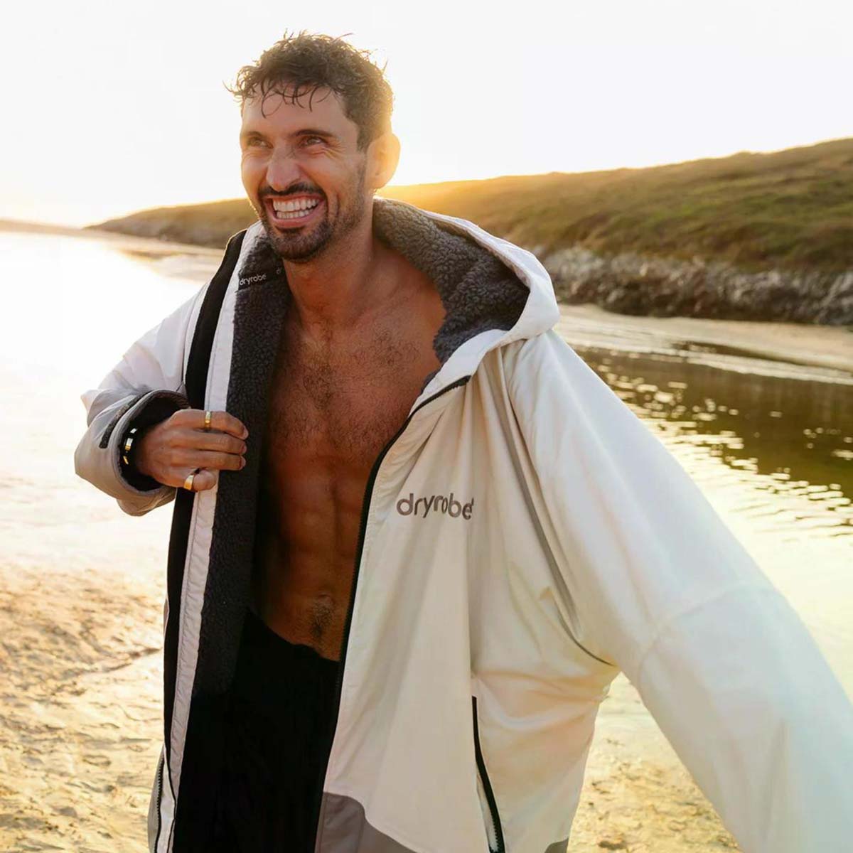 Pončo mētelis / jaka Dryrobe Advance Changing Robe - Stone pelēks