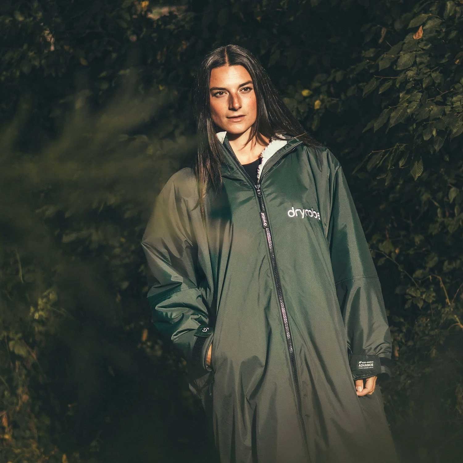Pončo mētelis / jaka Dryrobe Advance Changing Robe - Dark Green Grey