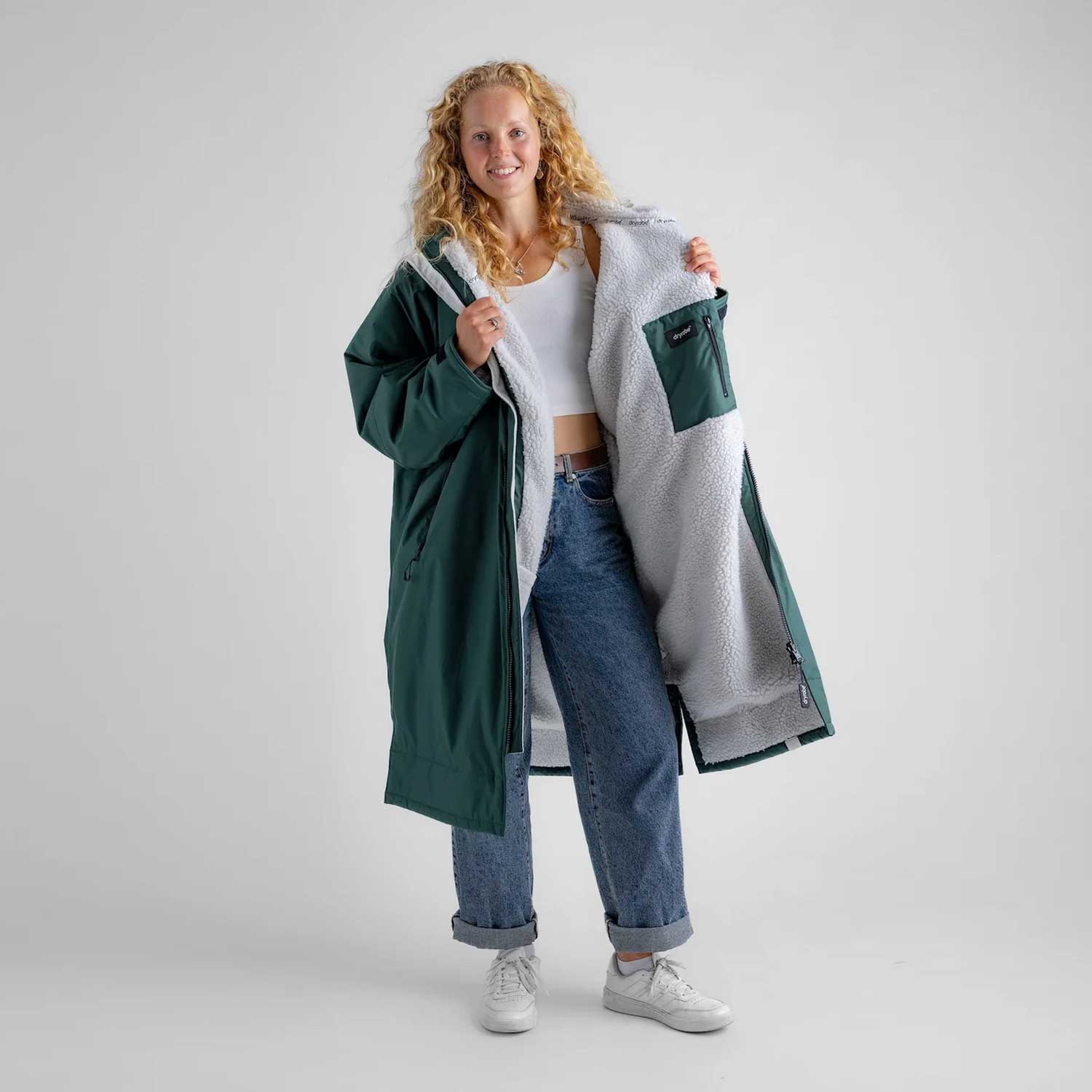 Pončo mētelis / jaka Dryrobe Advance Changing Robe - Dark Green Grey