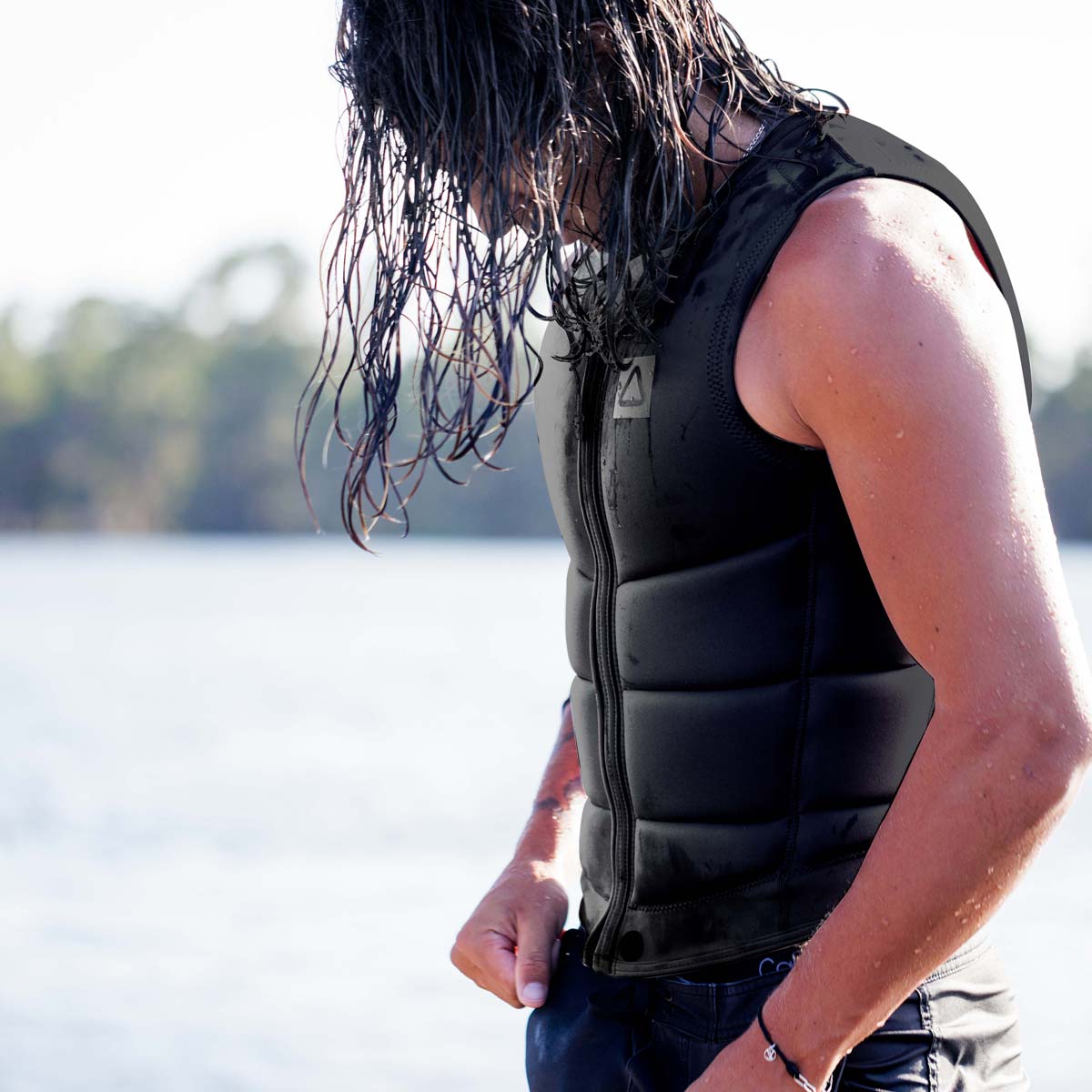 Mens Impact Vest  Follow Corp – Black/Charcoal