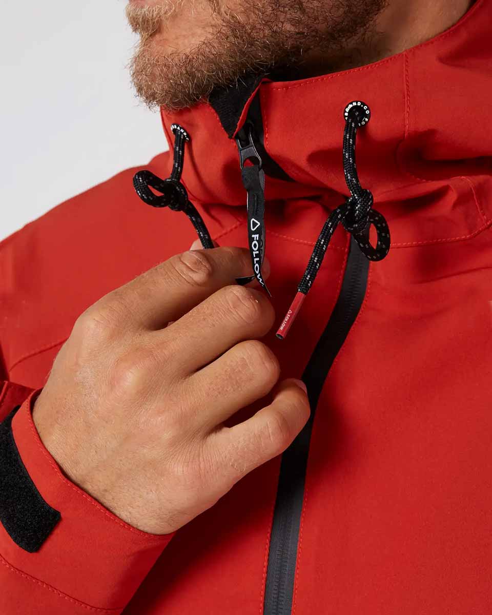 Follow Layer Outer Spray Anorak Jacket - Dirty Red