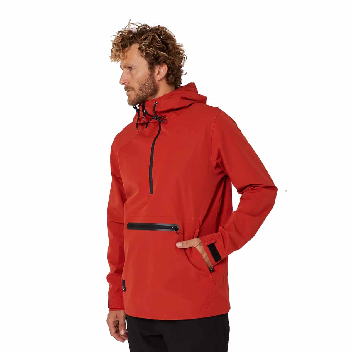 Follow Layer Outer Spray Anorak Jacket - Dirty Red