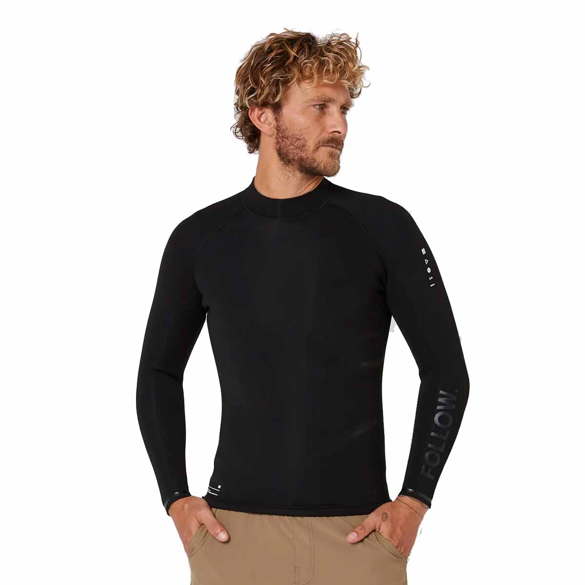 Follow P1 2mm Wetty Top – Black