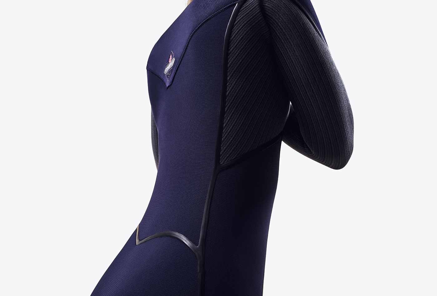 Wetsuit O'Neill WMS Hyperfreak Fire 5/4+ mm Chest Zip – Navy/Shade HR3