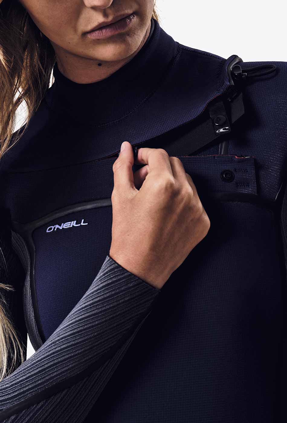 Wetsuit O'Neill WMS Hyperfreak Fire 5/4+ mm Chest Zip – Navy/Shade HR3