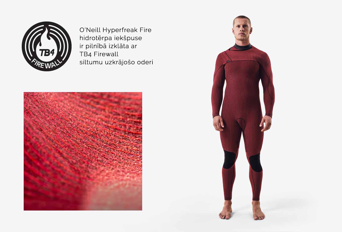Wetsuit O'Neill Hyperfreak Fire 5/4+ mm Chest Zip – Carbon IA7