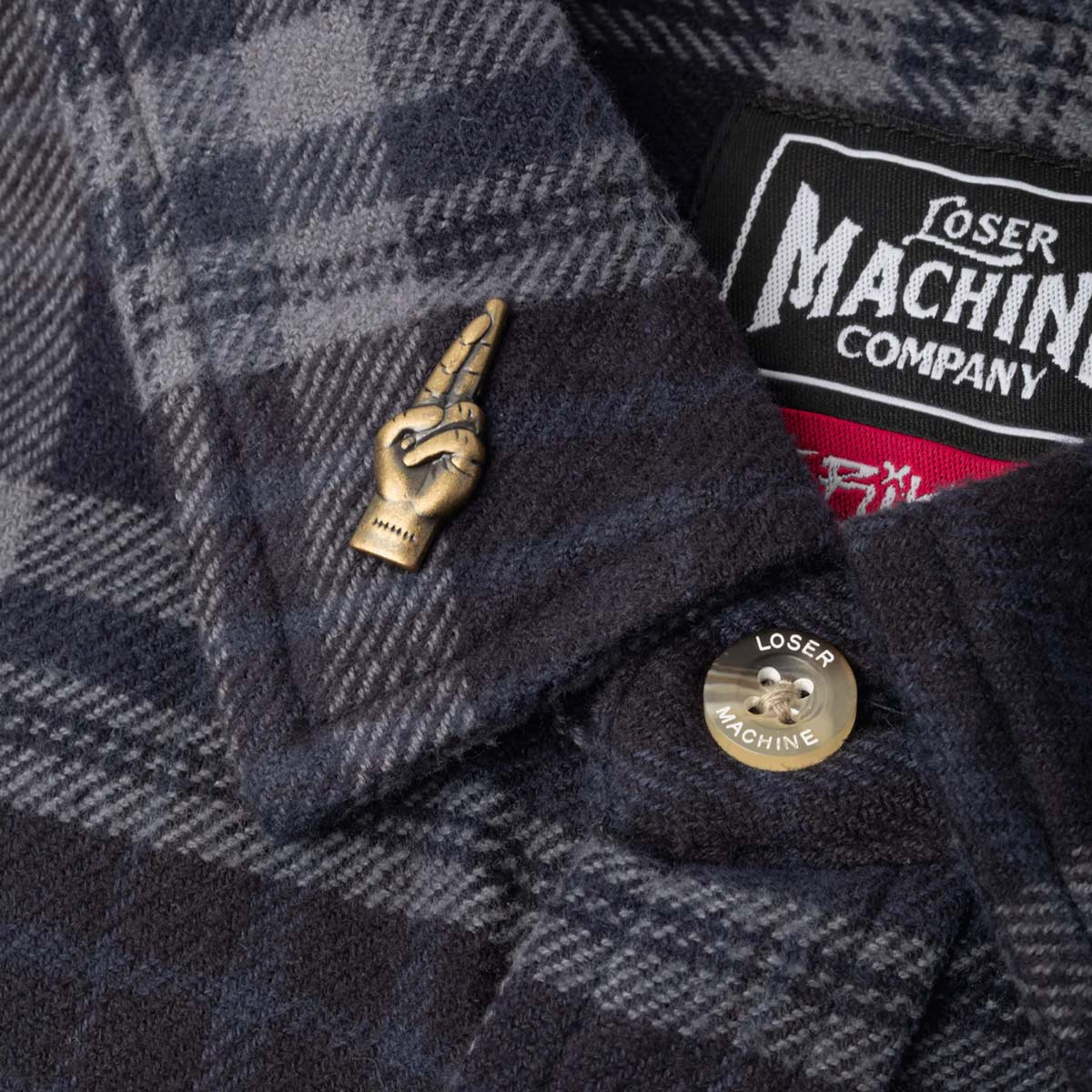 Flaneļa krekls ar apdruku Loser Machine Step Up Woven Shirt – melns