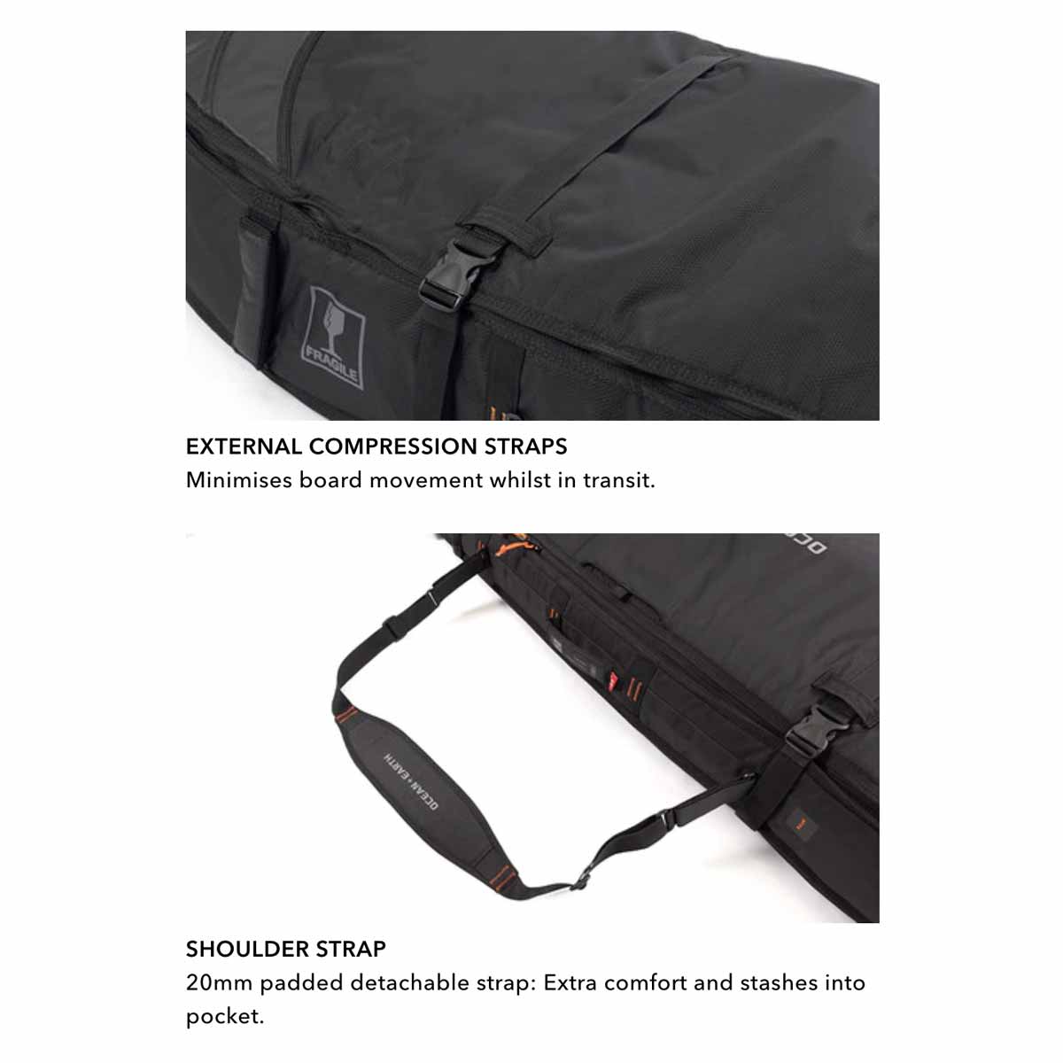 Ocean & Earth Triple Coffin Hypa Fish Surfboard Travel Bag – 6’0-8’0