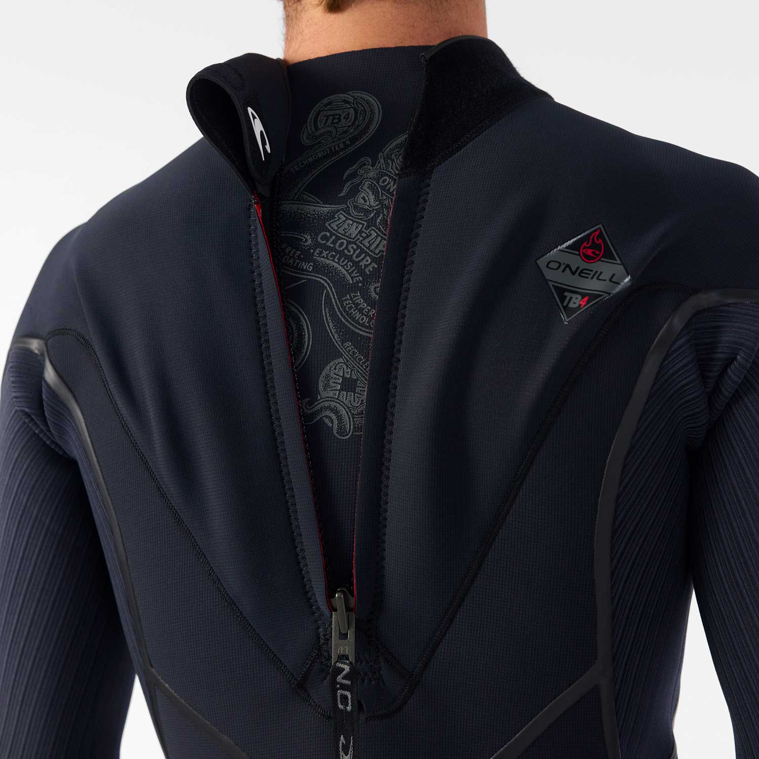 O'Neill Hyperfreak Fire 5/4+ mm Back Zip hidrotērps – Melns A00