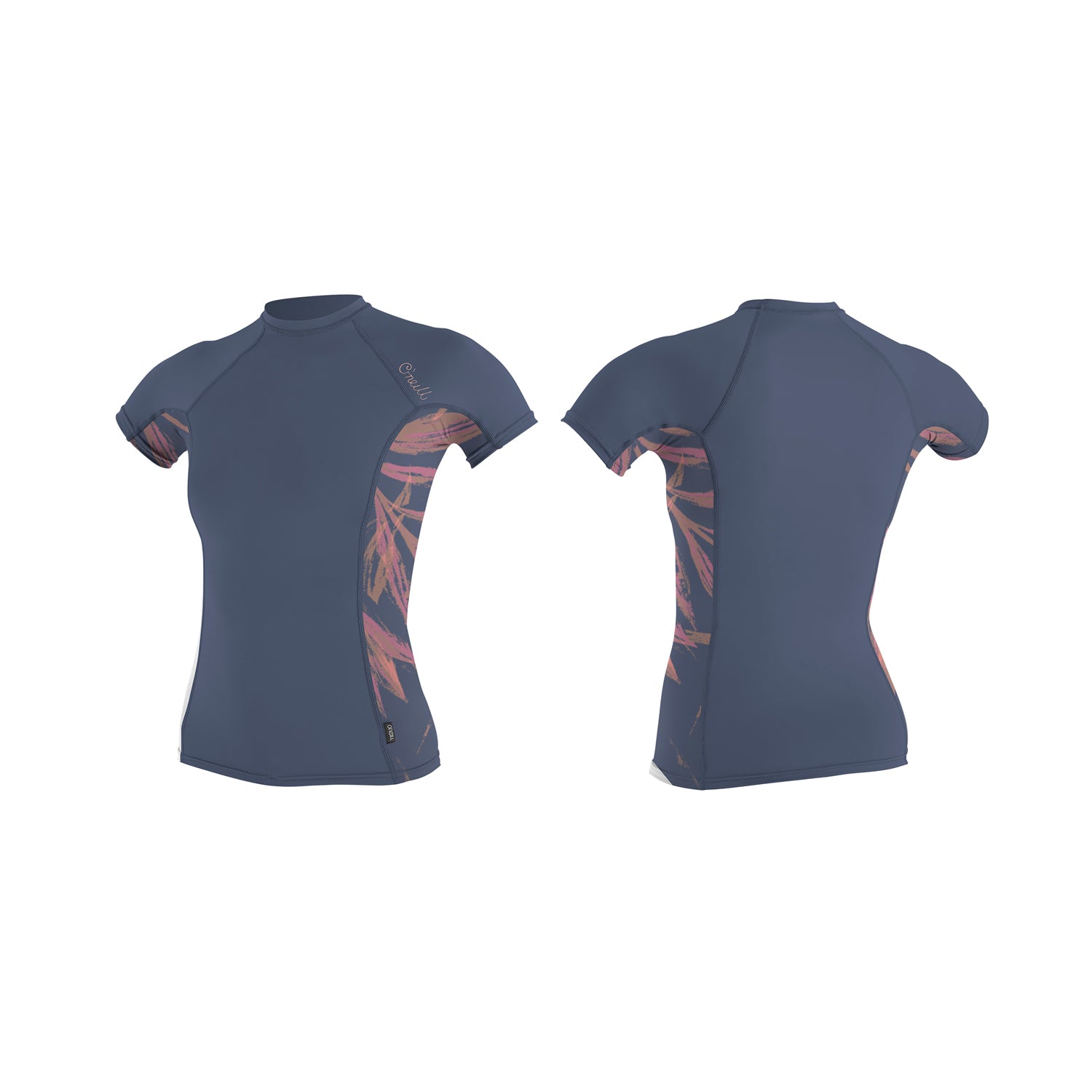 O'Neill WMS Side Print SS Crew Rash Guard – Mist