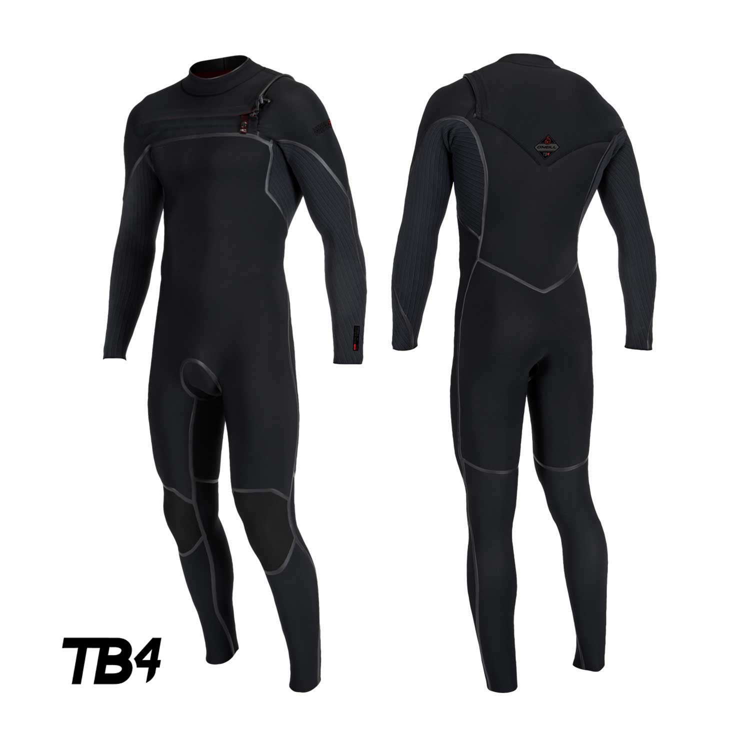 O'Neill Hyperfreak Fire 5/4+ mm Chest Zip hidrotērps – Melns A00
