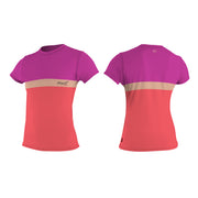 O'Neill WMS Color Block Rash Tee likras krekls – oranžs/lillā