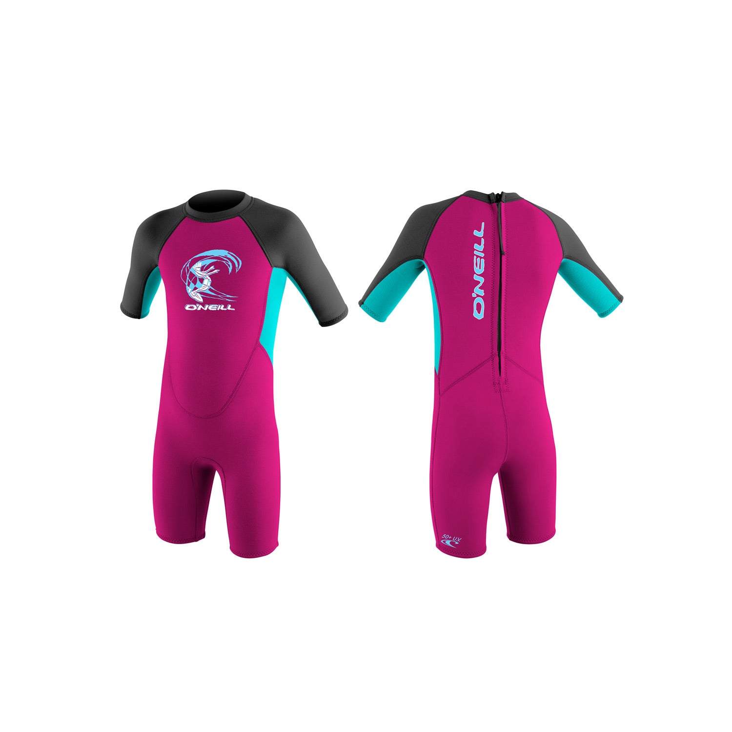 O'Neill Toddler Reactor Spring 2 mm Wetsuit – Berry/Lightaqua/Graph DR8