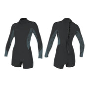 O'Neill Wms Bahia 2/1 Back Zip L/S Spring Wetsuit – Ēnas pelēks ar rakstu IT1