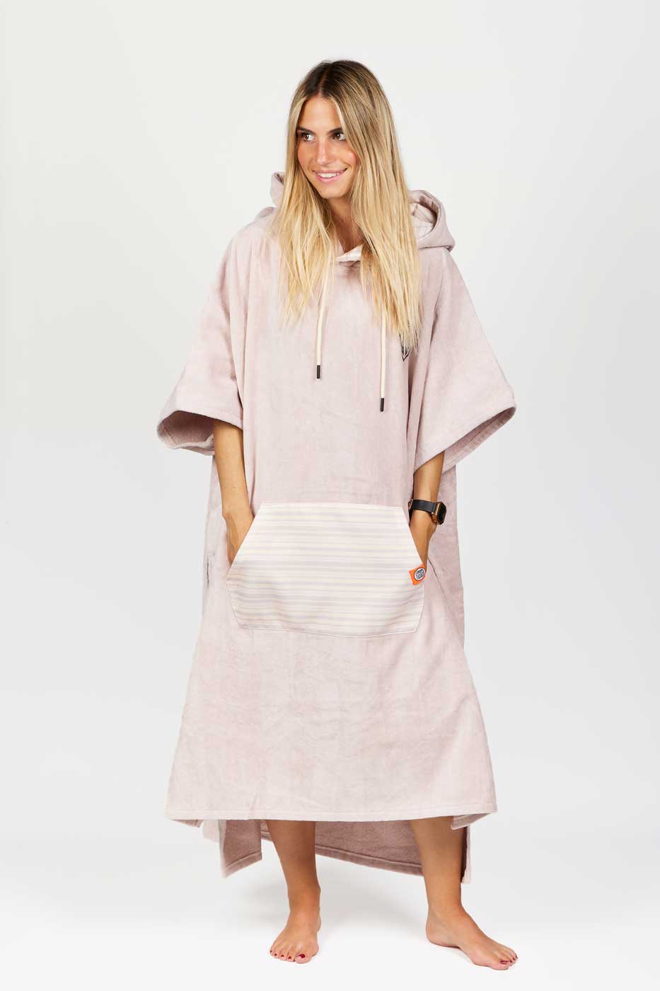 After Essentials High End Jacquard Poncho Towel – Dusty Rose
