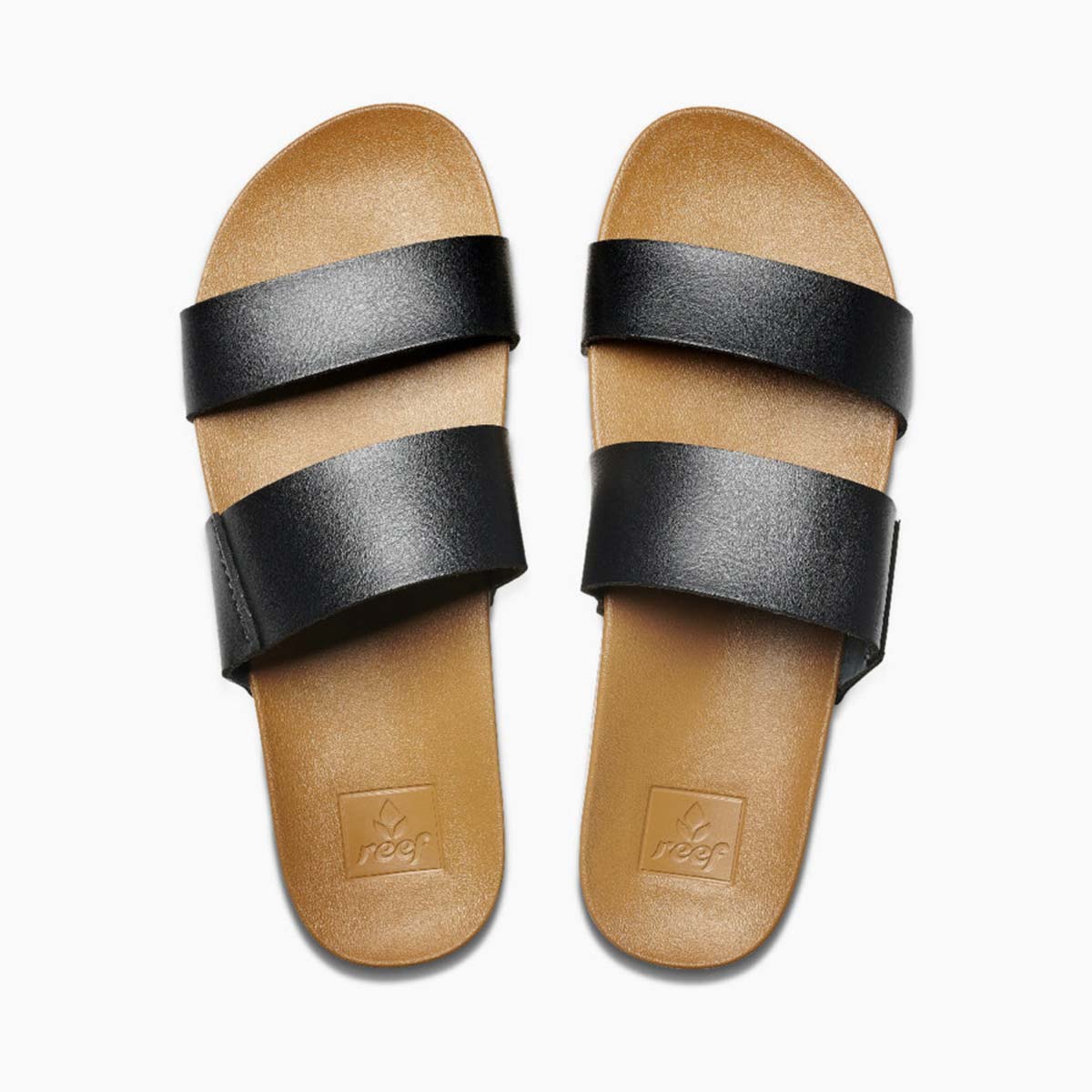 Reef Women's Cushion Vista Slides – Black/Natural