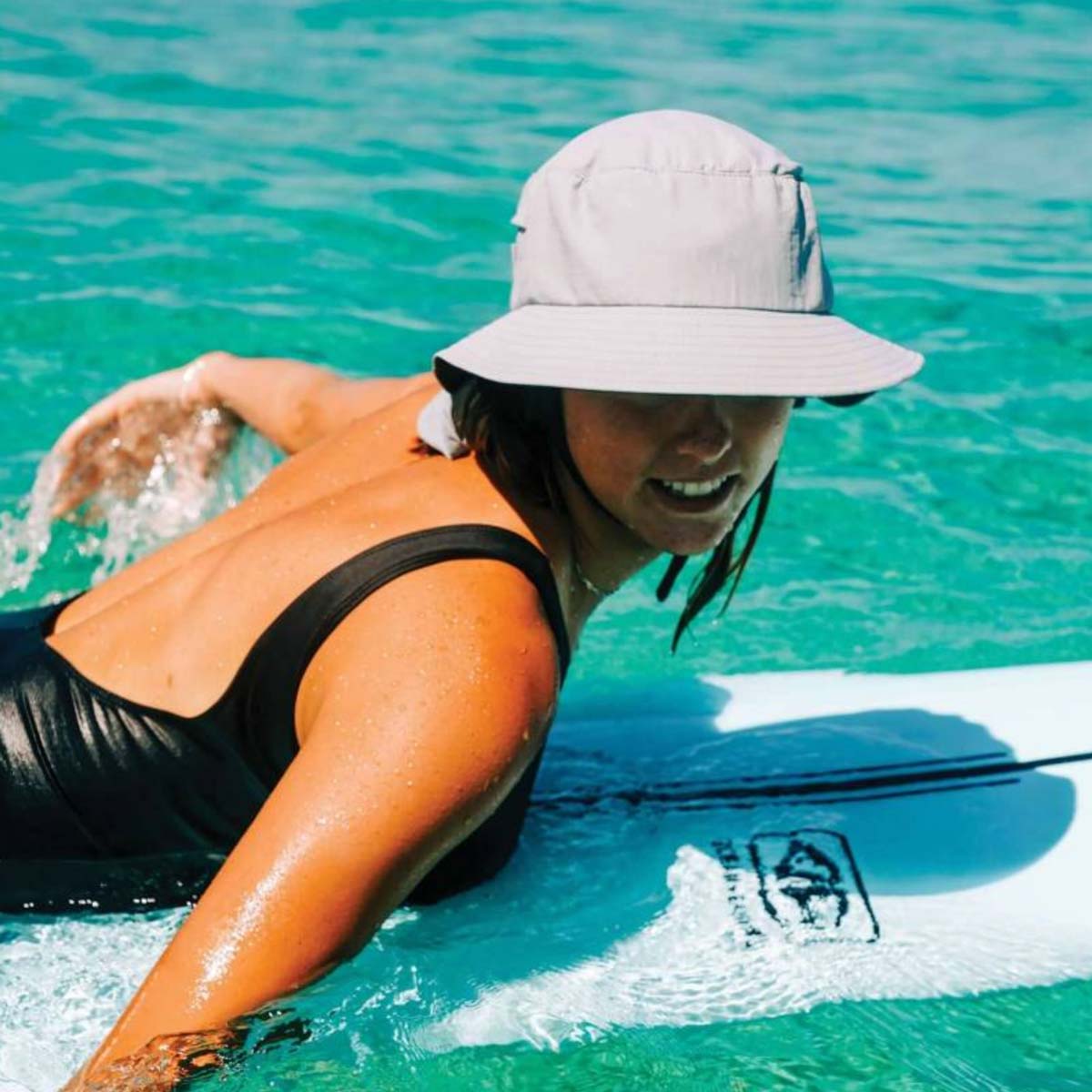 Ocean & Earth Indo Stiff Peak Surf Hat – Gray