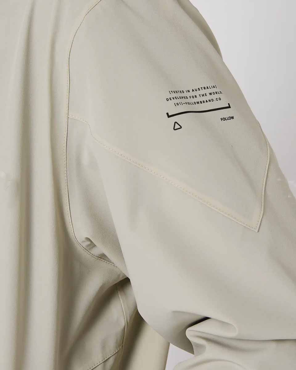 Follow Outer Spray Zip-Through Jacket - Bone
