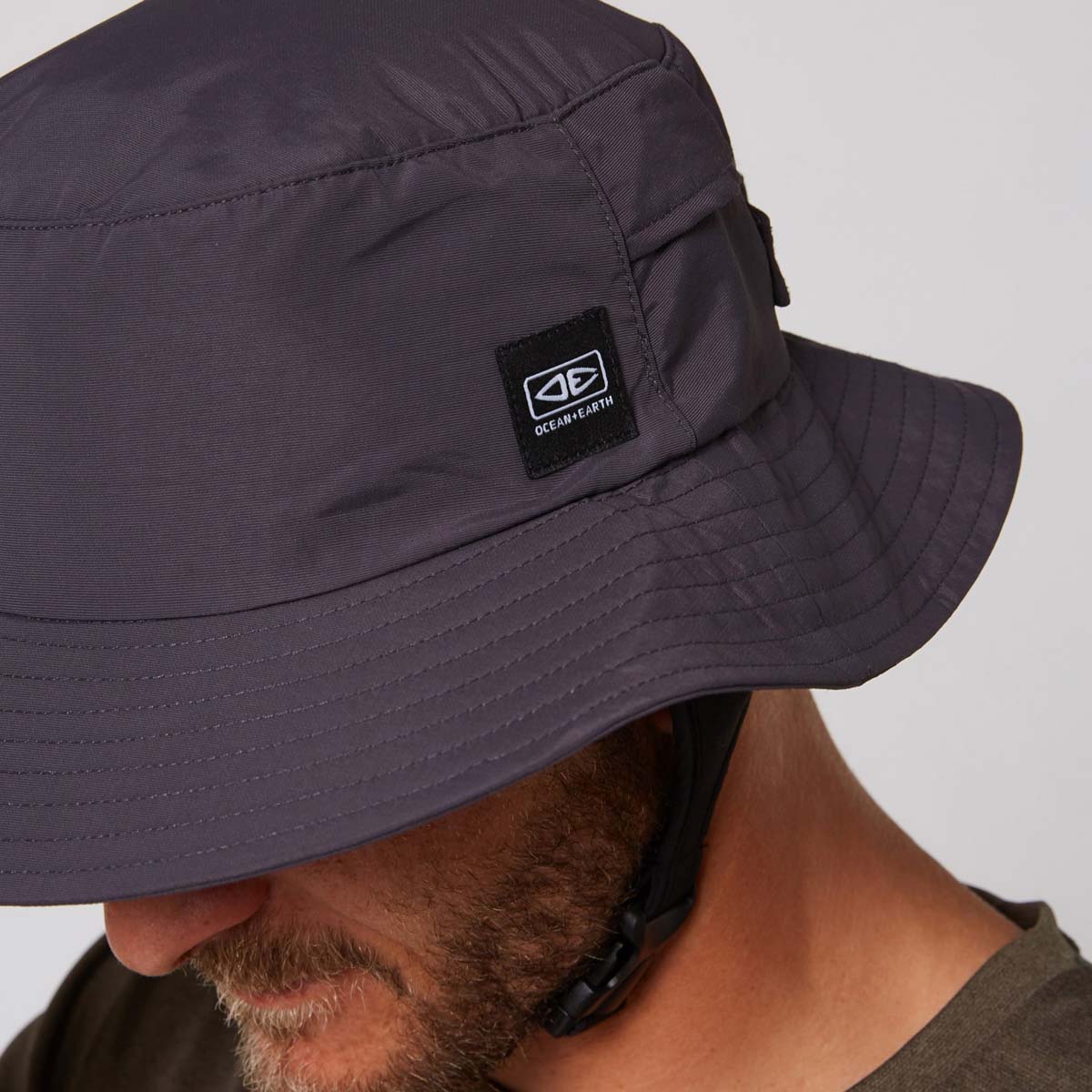 Ocean & Earth Indo Stiff Peak Surf Hat – Charcoal