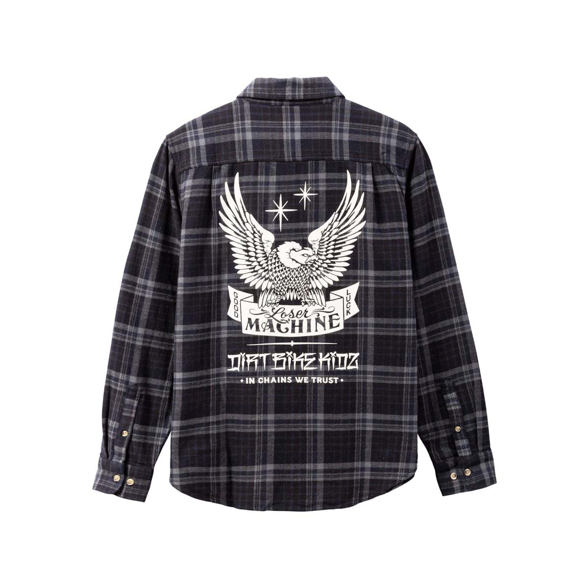 Flaneļa krekls ar apdruku Loser Machine Step Up Woven Shirt – melns